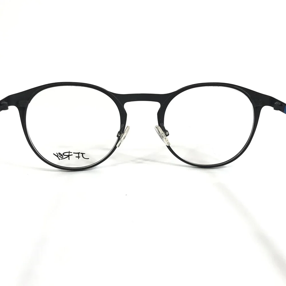 JF Rey Eyeglasses Frames JF2737 1320 Silver Brushed Blue Round 46-21-145